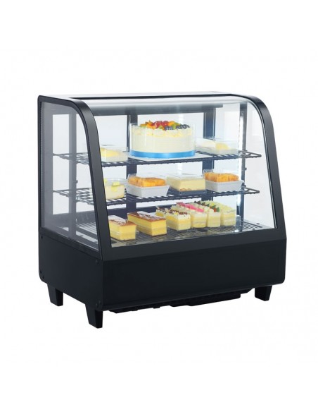 Vitrina Expositora Refrigerada Negra 4 caras Sobremostrador XCW100L-N